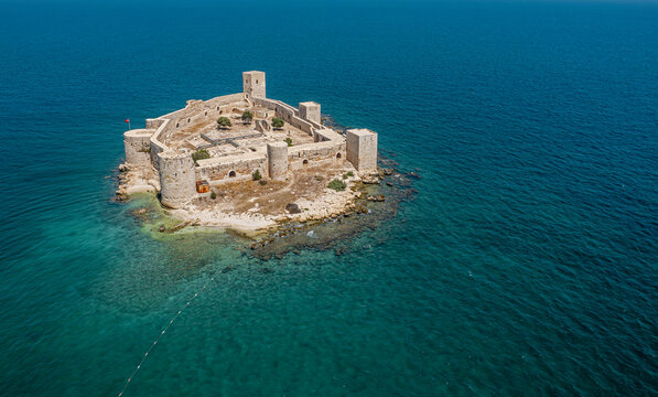 In the middle of the Mediterranean, Kız Kalesi (Maiden Castle), - Mersin, T&uuml;rkiye.