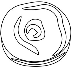 junk food coloring page illustration