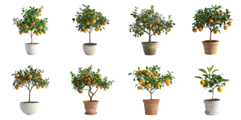 Citrus white background png transparent floral concept using for decoration.