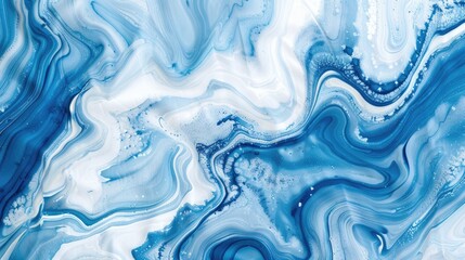 Obraz premium Blue Pastel Pattern Paint Dyed Optical Waves Wrap Chinese Textile Print in Colors Spiral Clothing in White Tie Dye Dirty Pale Background in Shibori Style