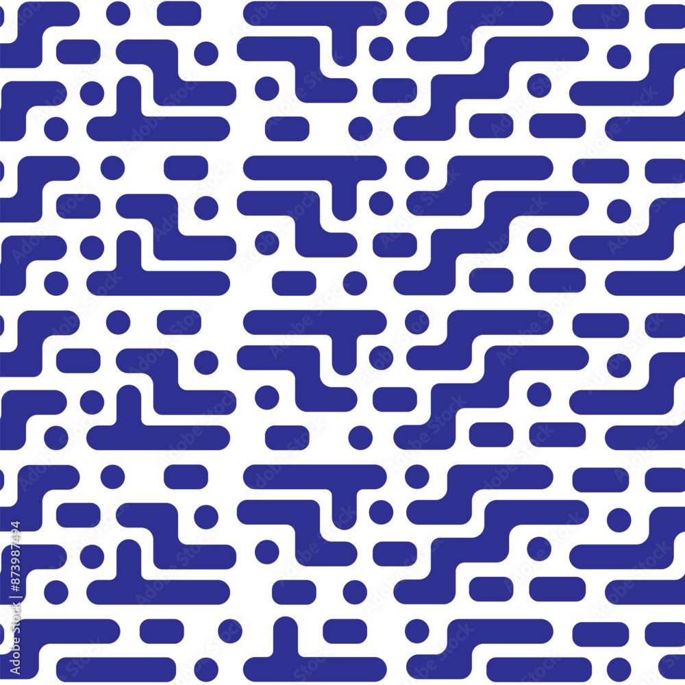 Aufkleber seamless vector pattern with abstract geometric shapes ornament. retro futuristic brutalism backgrou