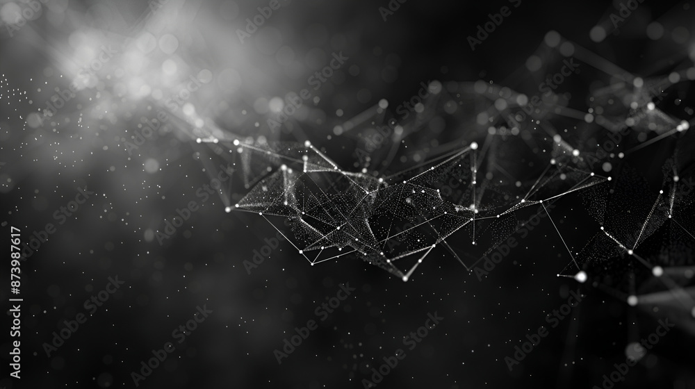 Aufkleber abstract background. molecules technology with polygonal shapes, connecting dots and lines,abstract 