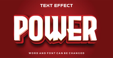 Power editable text effect