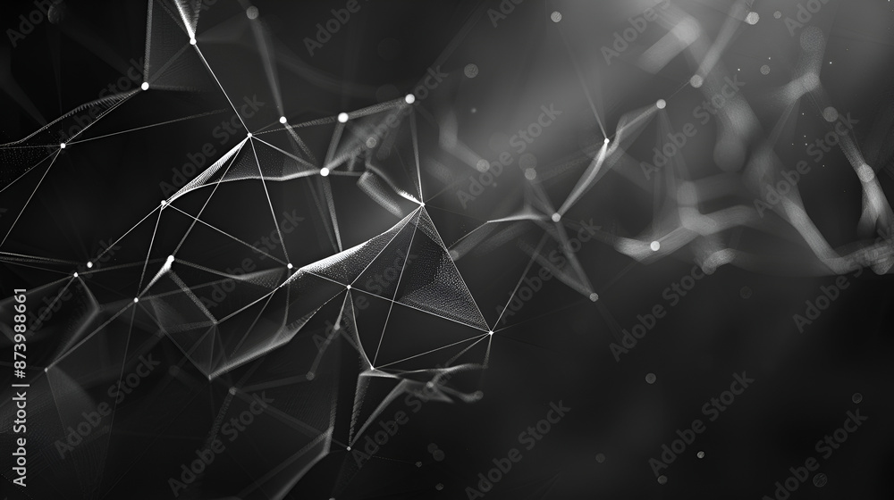 Aufkleber abstract background. molecules technology with polygonal shapes, connecting dots and lines,abstract 