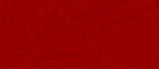 red wrinkly backdrop paper background. panorama red grunge wrinkly paper texture. red crumpled and top view textures can be used for background of text or any contents.	
