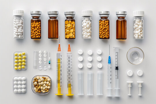 &ldquo;Medical Supplies Assortment on White Background&rdquo;