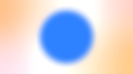 Blurred blue circle on pastel orange background with blank space for text and decoration