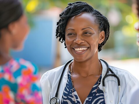 Healthcare professionals engaging with community members at health fairs, clinics, and outreach programs to promote health awareness.