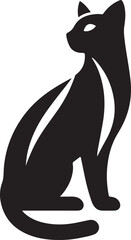 Obraz premium Cat Silhouette Vector Illustration. International Cat Day Silhouette Vector.