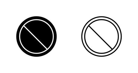Obraz premium Prohibited Vector Icon