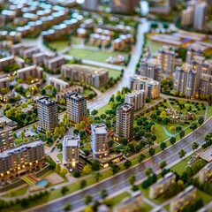 Intricate Urban Planning and Architectural Model