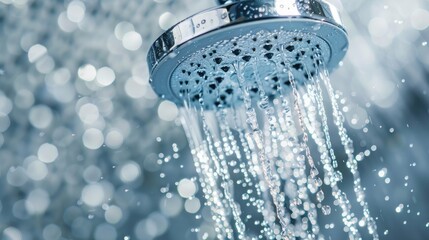 Water leakage from a shower head Concern about wasteful water usage