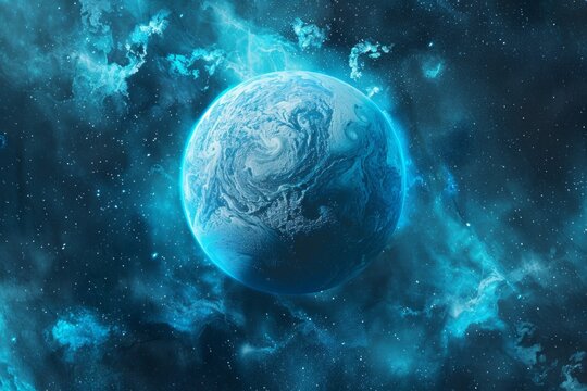 uranus planet in deep space