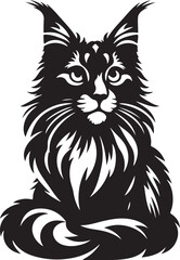 Obraz premium Cat Silhouette Vector Illustration. International Cat Day Silhouette Vector.