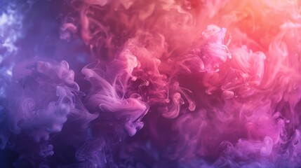 Obraz premium Colorful smoke swirls on a vibrant background, abstract art