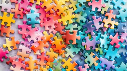 Fototapeta premium LGBTQ-inclusive puzzles fostering community engagement, LGBTQ, visualizing acceptance and bonding