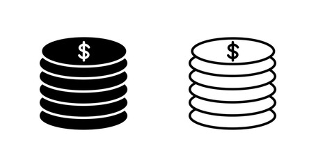 Stack of Coins Vector Icon