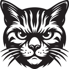 Obraz premium Cat Silhouette Vector Illustration. International Cat Day Silhouette Vector.