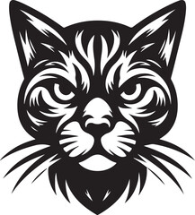 Obraz premium Cat Silhouette Vector Illustration. International Cat Day Silhouette Vector.