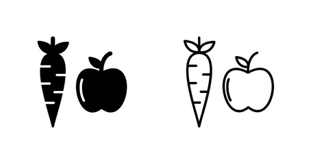 Fruits And Vegetables Vector Icon