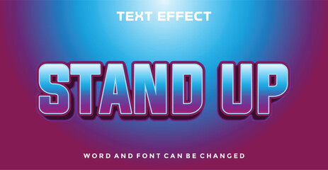 Stand up editable text effect