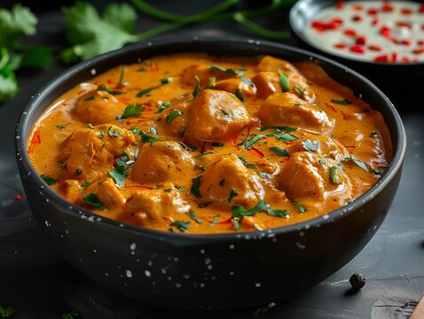 Chicken tikka masala in a bowl.