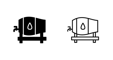 Barrel with Tap Vector Icon