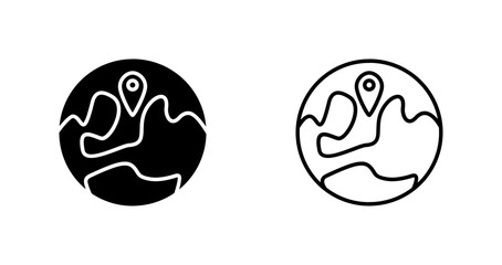 Locate on Earth Vector Icon