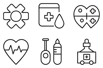 Healthcare line art illustration Contemporary Medical Line Drawings