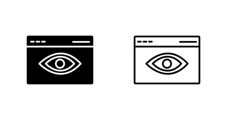 Web Visibility Vector Icon