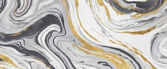Gray waves swirls gold painted abstract marble ink painted painting texture luxury background