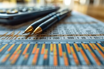 Fototapeta premium Professional evaluation team, financial background, candlestick chart 