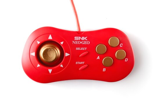 Neu-Ulm, bavaria, Germany - July, 05, 2024: Neo Geo game controller, developed by SNK. 