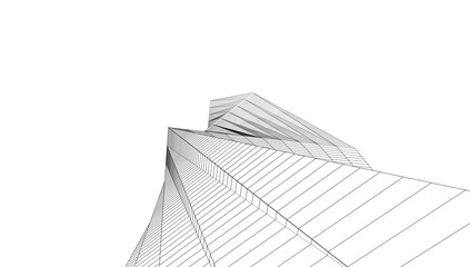 Fototapeta premium architectural drawing 3d