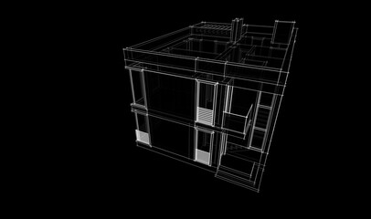 architectural drawing 3d