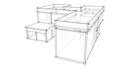 architectural drawing 3d