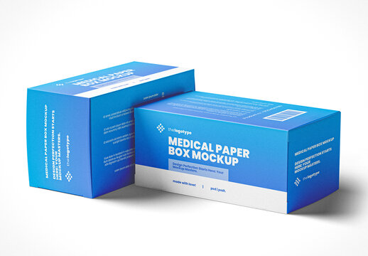 Medical Paper Box Mockup