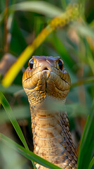 Fototapeta premium Close up shot of snake