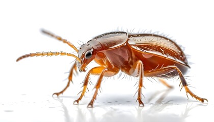 mite on white background, bug isolated on white background