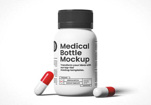 Medical Pill Bottle Mockup