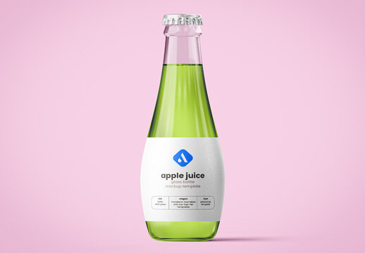 Glass Juice Bottle mockup