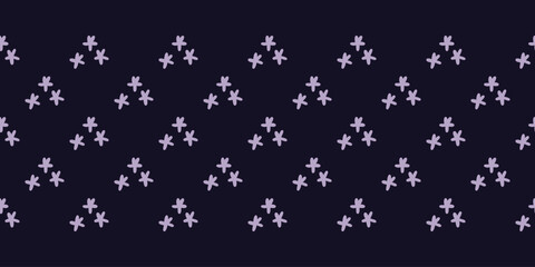 Abstract Flower Stars on Deep Blue Background