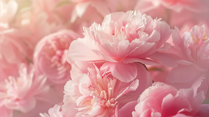 Obraz premium Pink peony flower background