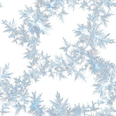 Frost pattern seamless texture on transparent background