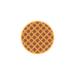 Round cookies with chocolate filling. Colored Vector illustration on a white background.