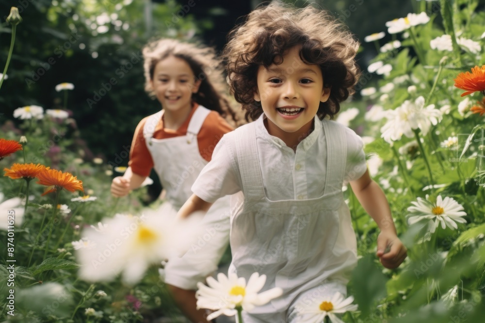 Poster flower garden outdoors nature.