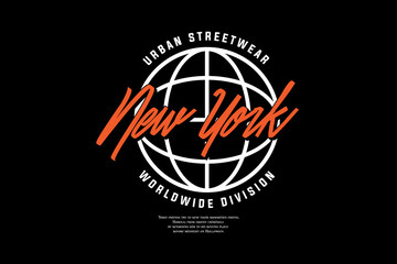 Modern typography streetwear graphic design t-shirt print design template