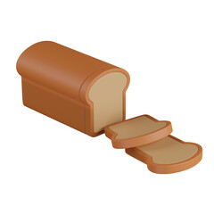 3d render  sliced bread   illustration