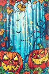 Obraz premium Halloween poster. Festive banner for Happy Halloween