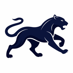 running panther vector  silhouette  